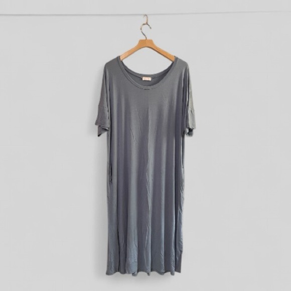 Women's Pink Lily Ankle Length T-Shirt Dress - Picture 1 of 7